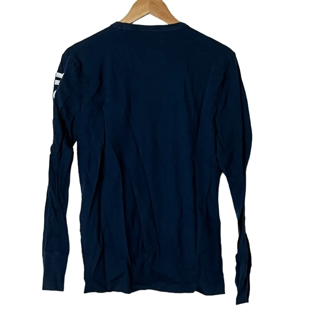 Hollister | Blue graphic logo long sleeve tee shirt Men’s size small